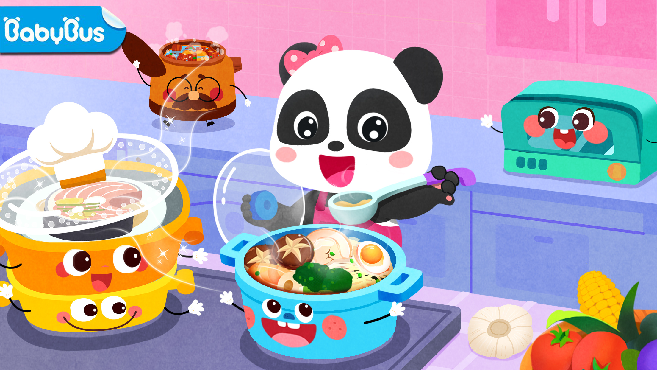 اسکرین شات 1 بازی Baby Panda's Kitchen Party