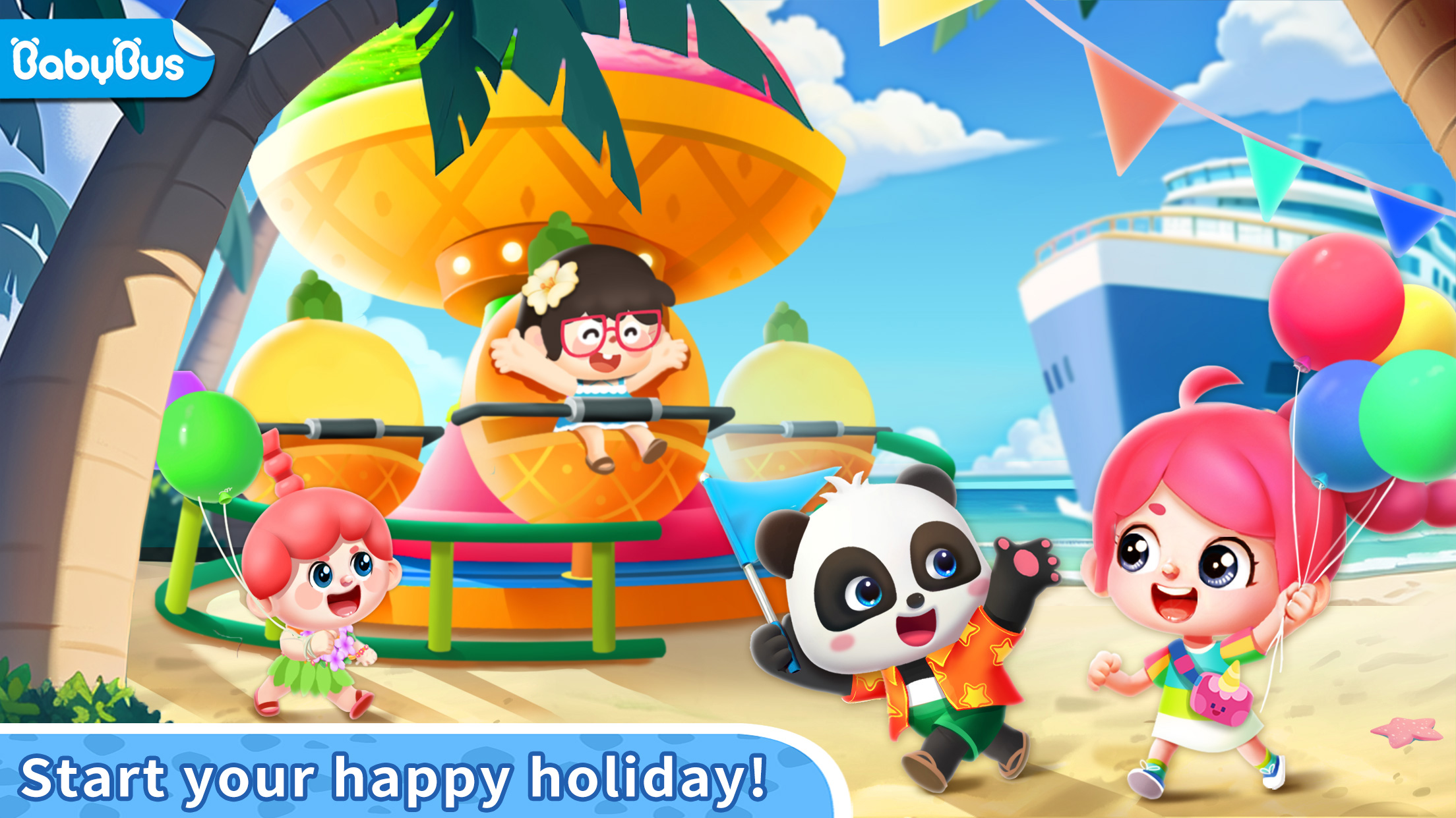 اسکرین شات 1 بازی Baby Panda's Town: Vacation