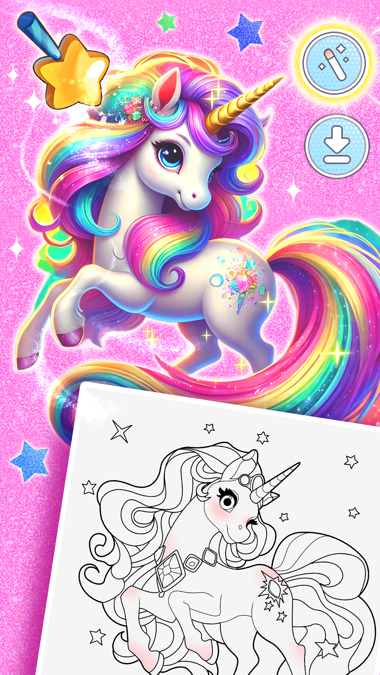 اسکرین شات 3 بازی Princess Game Fantasy Coloring