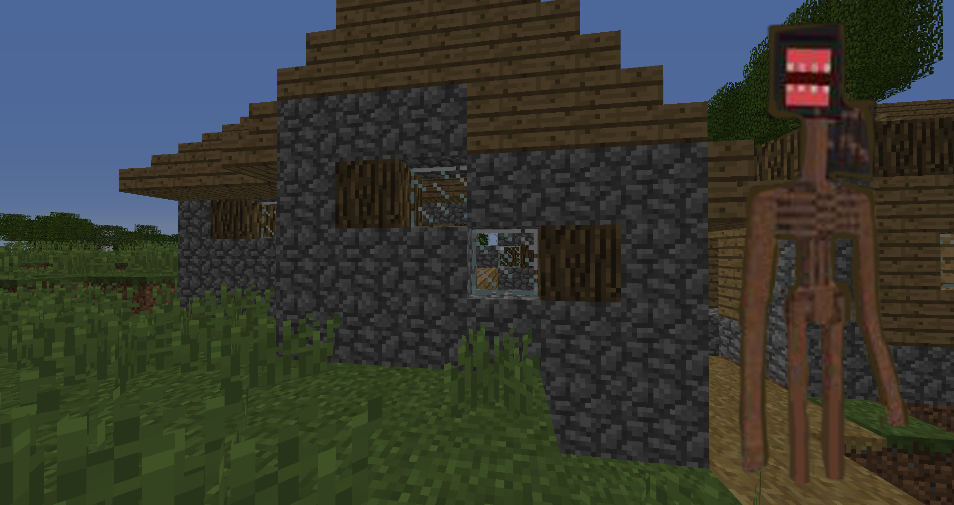 اسکرین شات 3 بازی Siren Head Mod for Minecraft