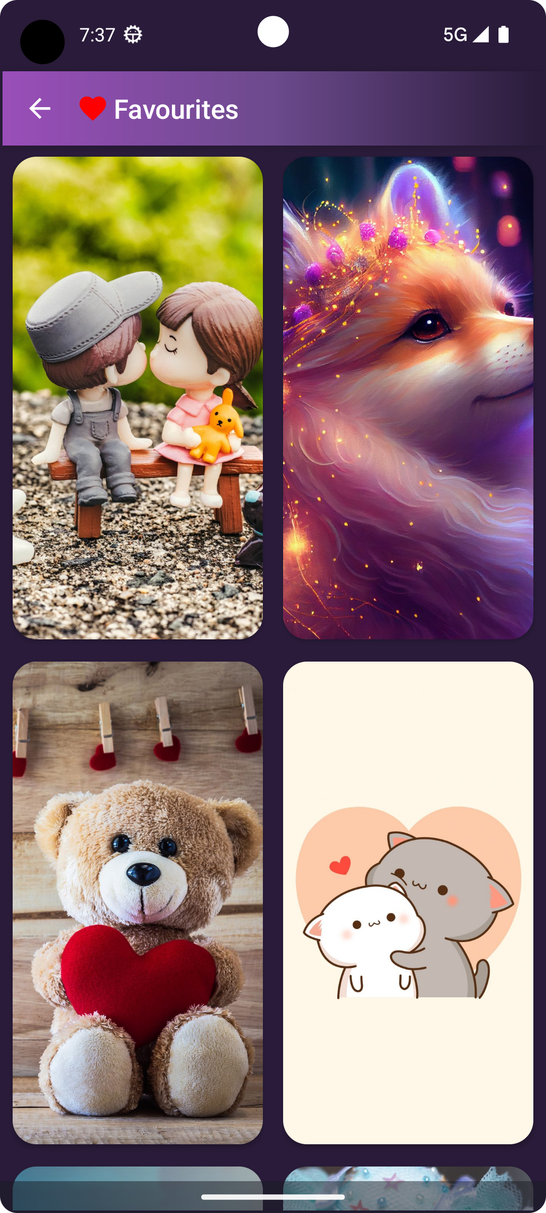 اسکرین شات 3 برنامه Cute Wallpapers - Cutify
