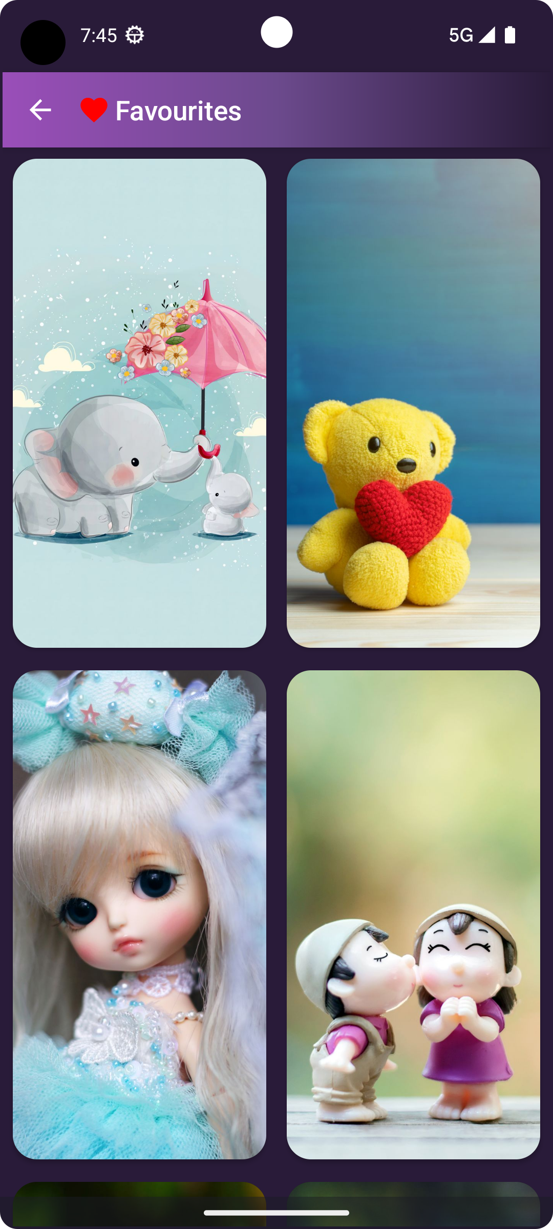 اسکرین شات 5 برنامه Cute Wallpapers - Cutify