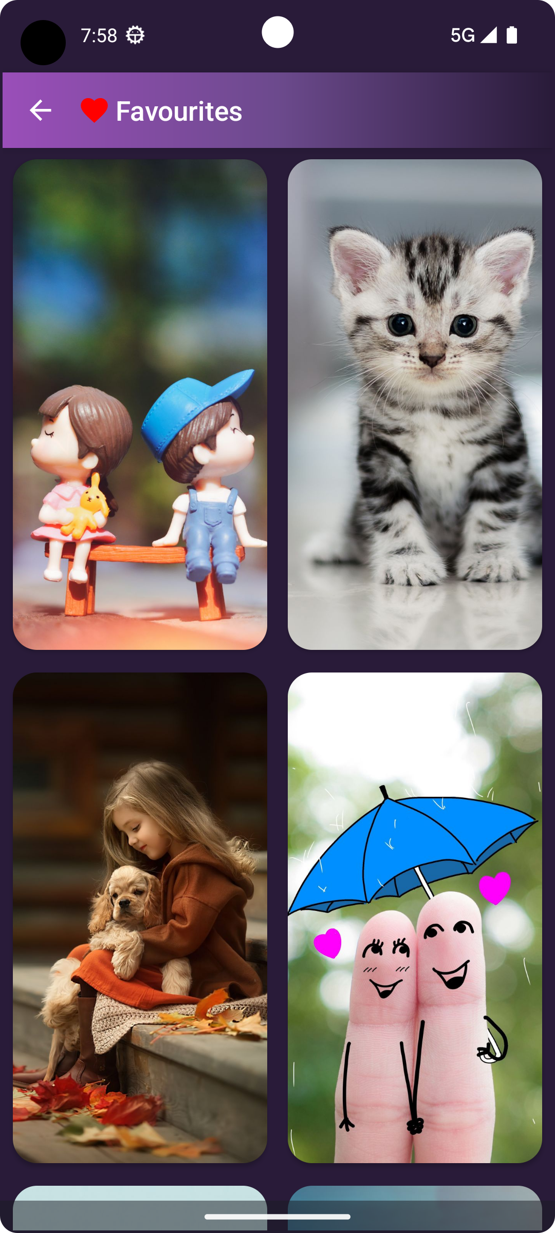 اسکرین شات 7 برنامه Cute Wallpapers - Cutify