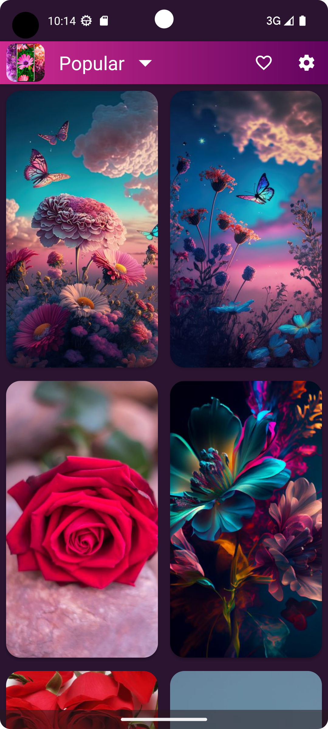 اسکرین شات 5 برنامه Flower Wallpapers - Flowrify