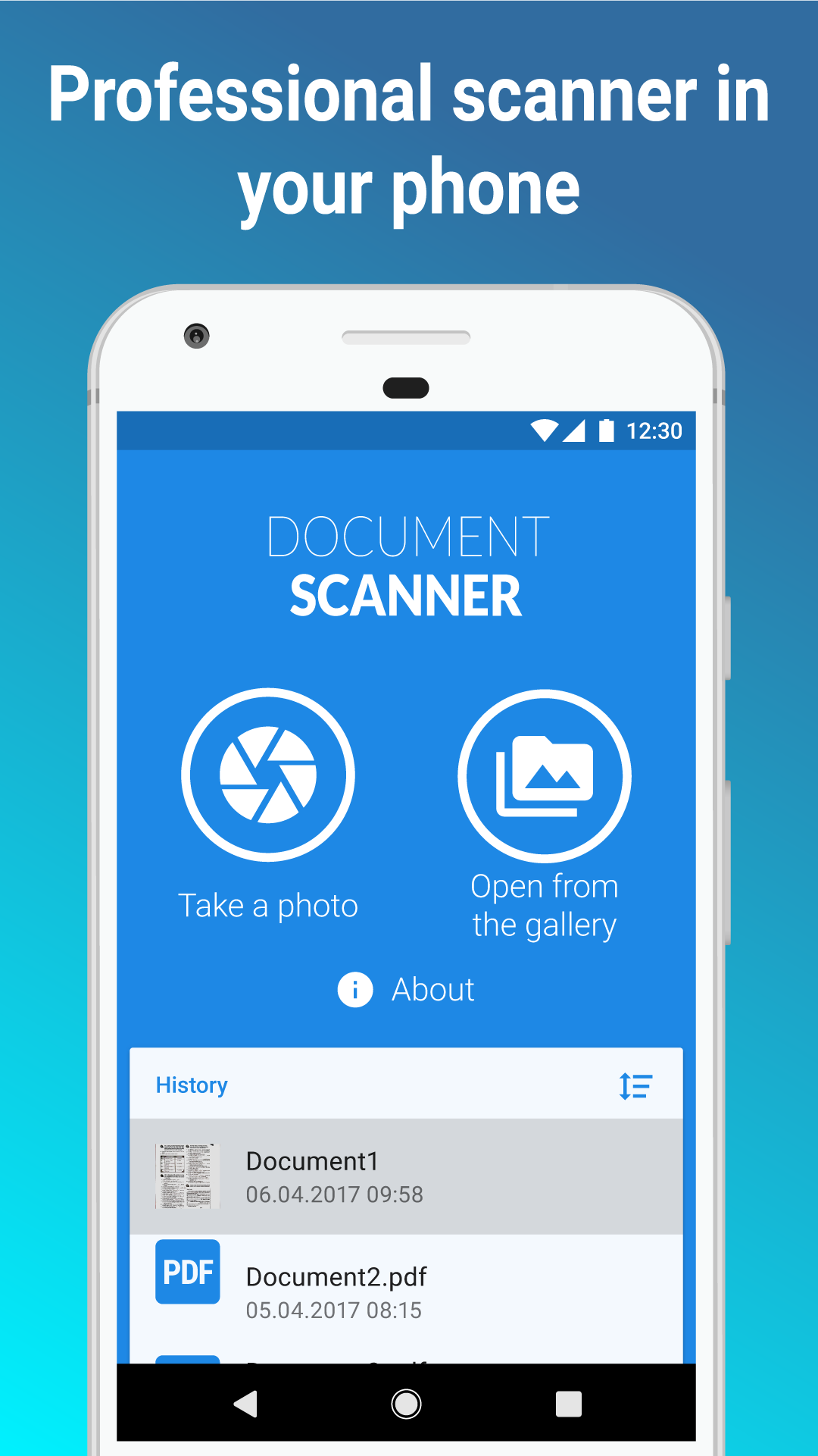 اسکرین شات 1 برنامه Document Scanner