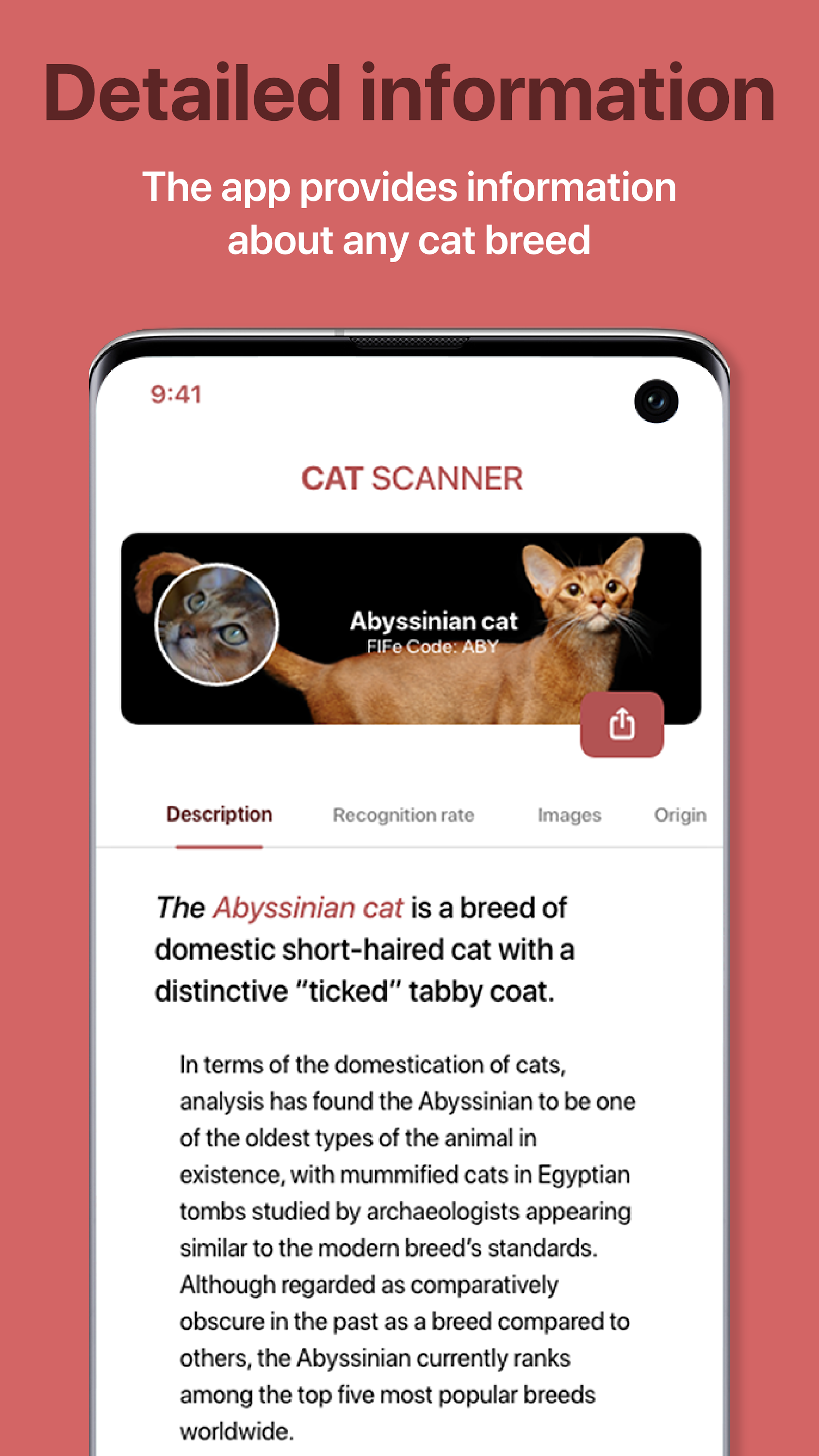 اسکرین شات 8 برنامه Cat Scanner: Breed Recognition