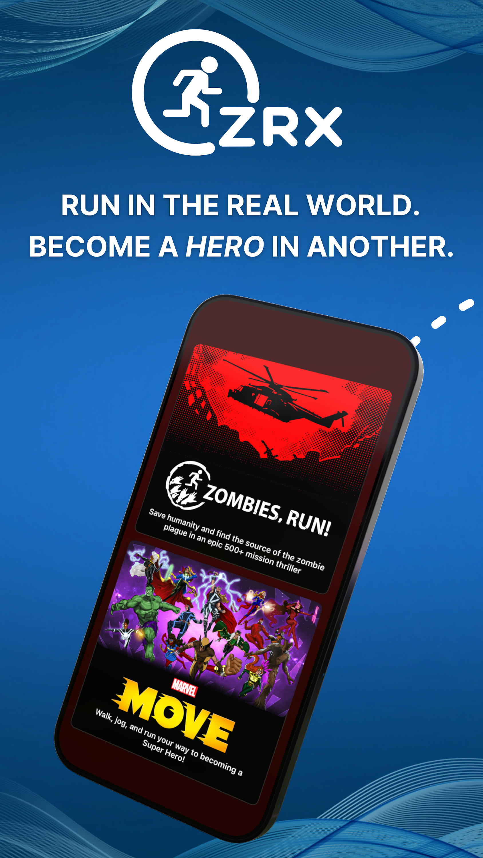 اسکرین شات 1 برنامه ZRX: Zombies Run + Marvel Move