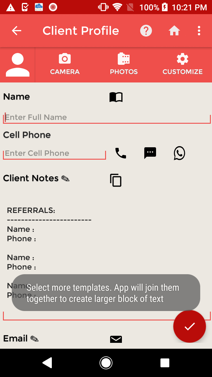 اسکرین شات 2 برنامه Client Record-Customer CRM App