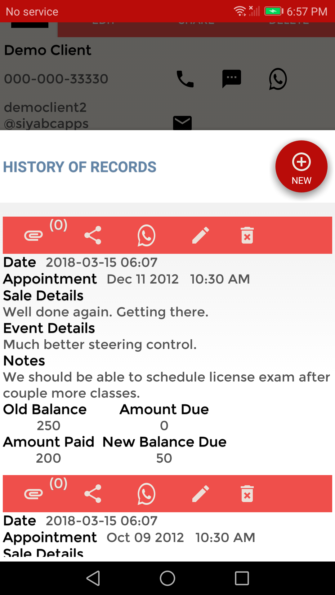 اسکرین شات 3 برنامه Client Record-Customer CRM App