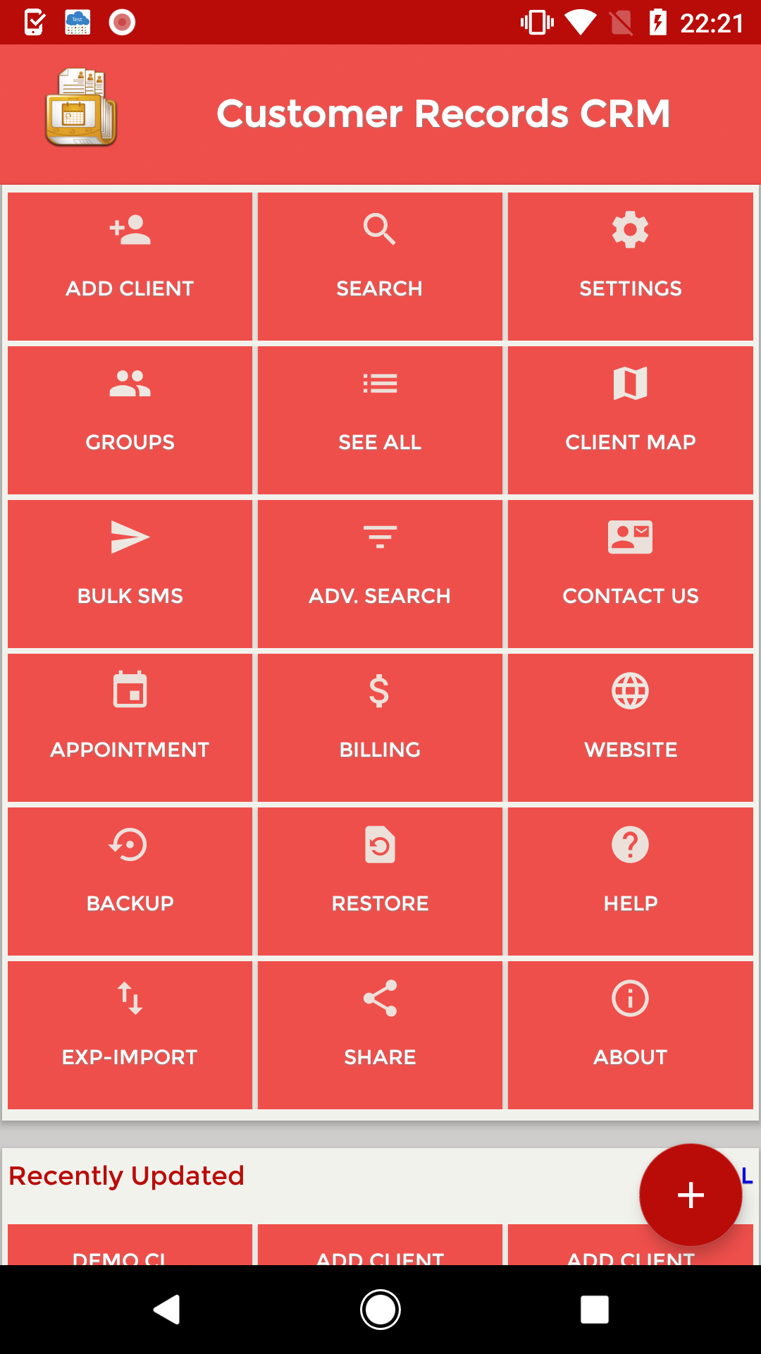 اسکرین شات 1 برنامه Client Record-Customer CRM App