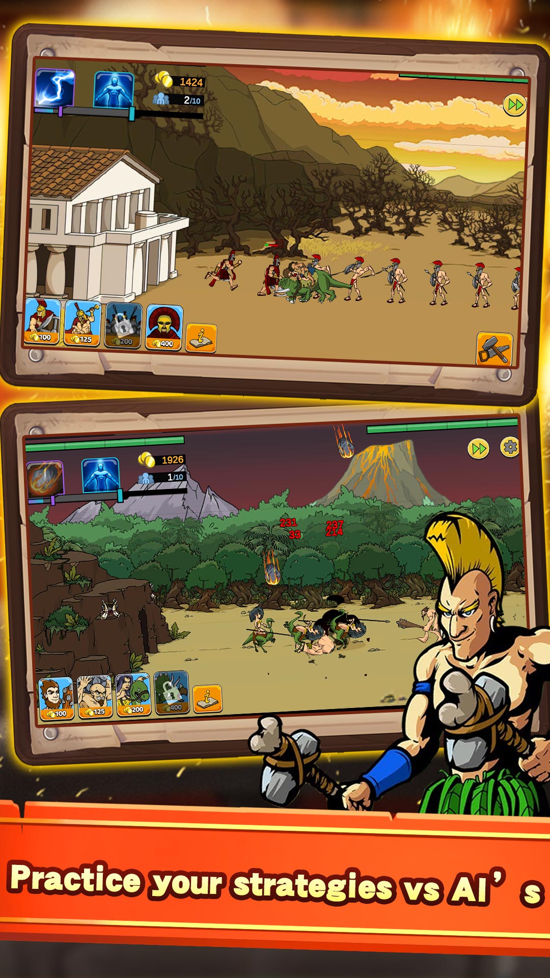 اسکرین شات 2 بازی Caveman War Battle