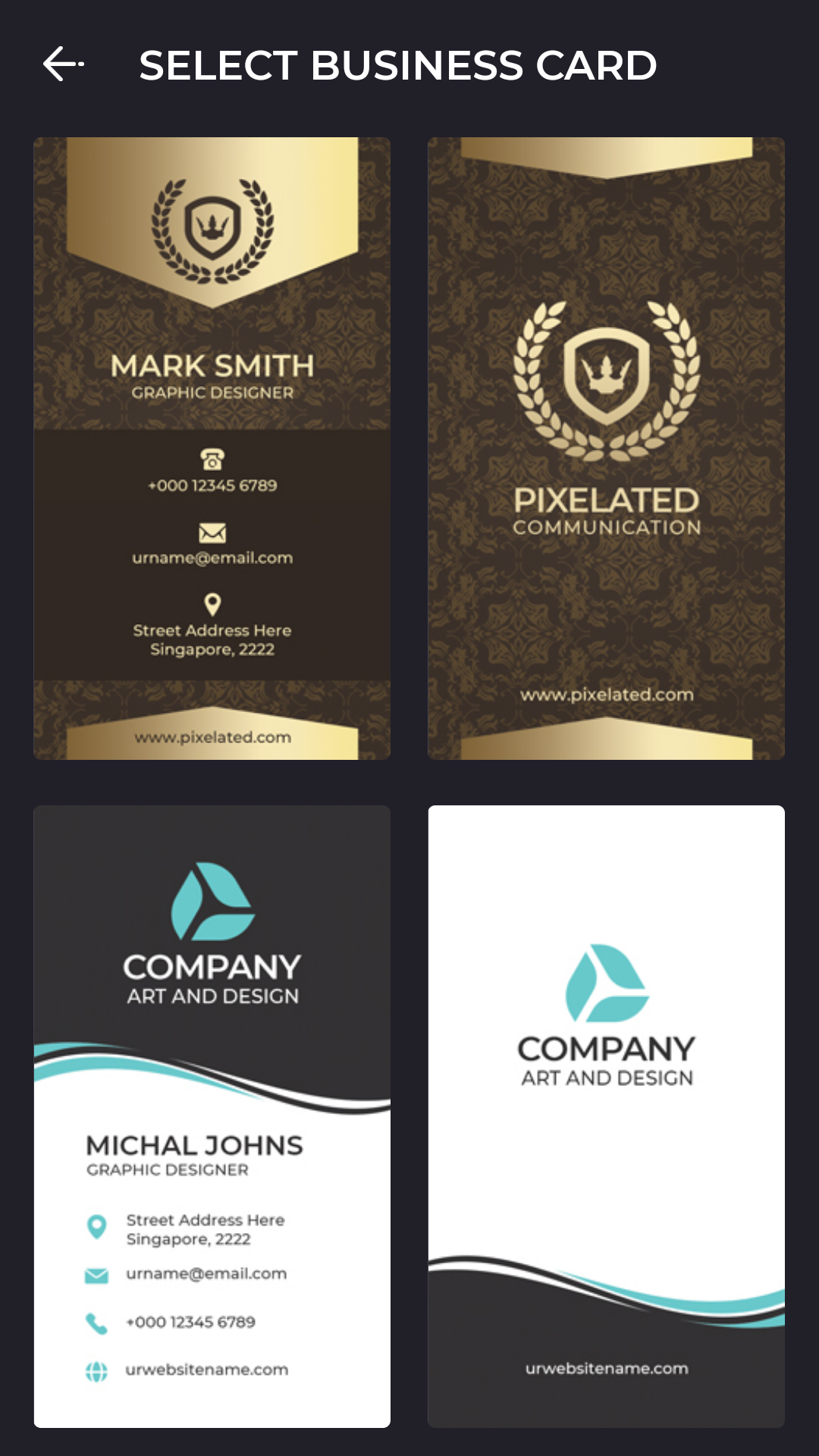 اسکرین شات 5 برنامه Ultimate Business Card Maker