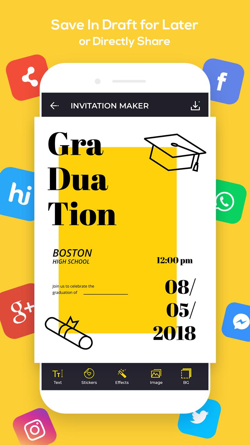 اسکرین شات 4 برنامه Invitation Maker, Ecards Maker