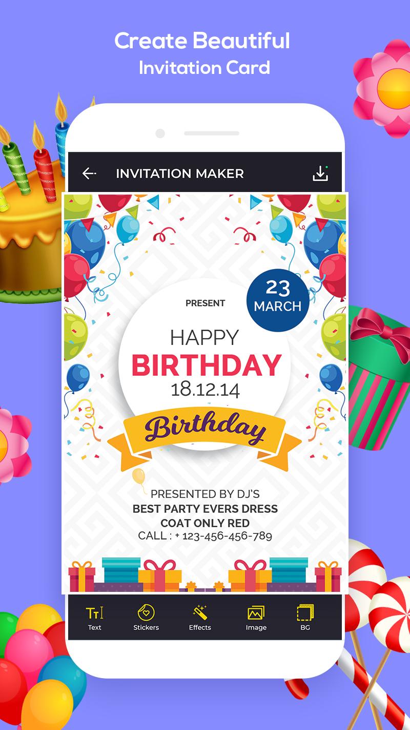 اسکرین شات 1 برنامه Invitation Maker, Ecards Maker