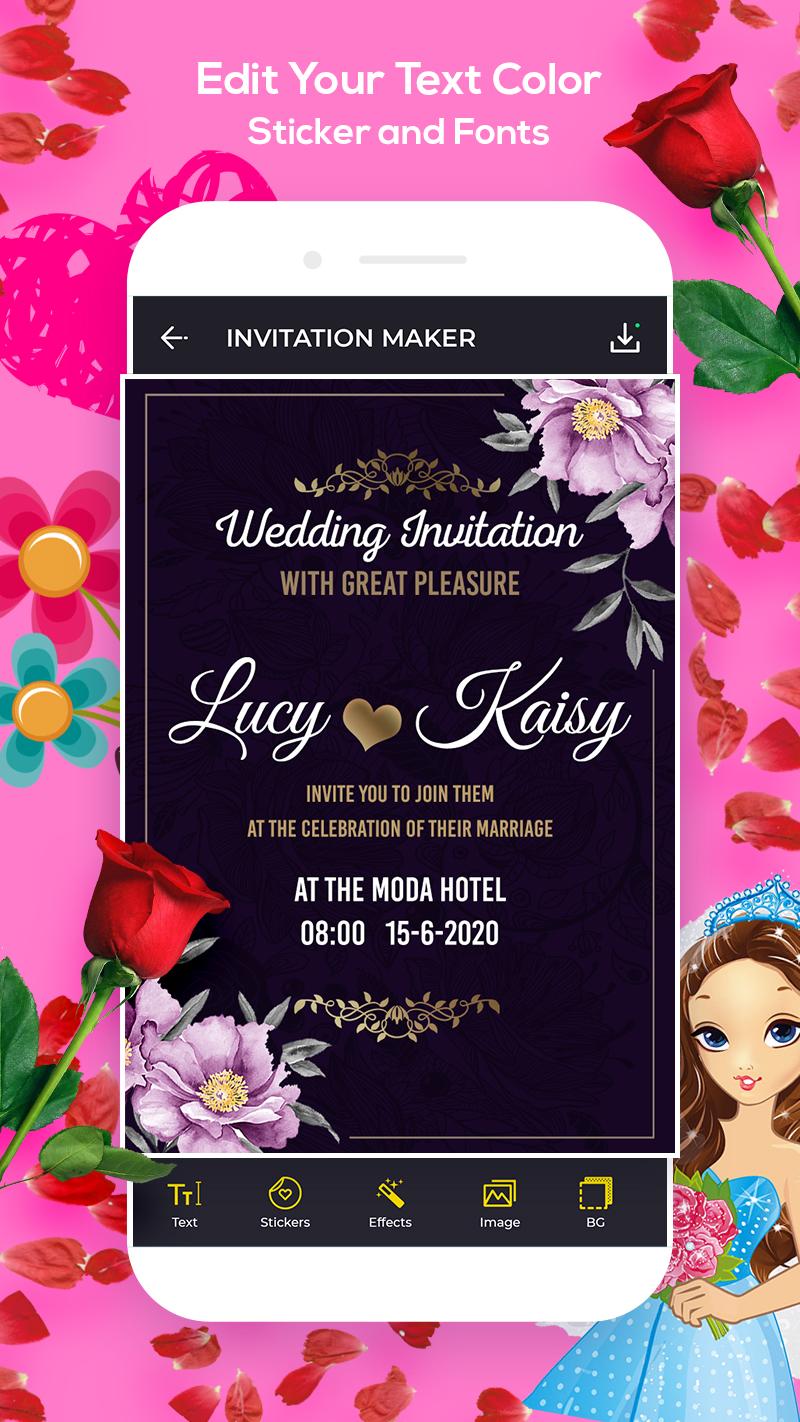 اسکرین شات 2 برنامه Invitation Maker, Ecards Maker