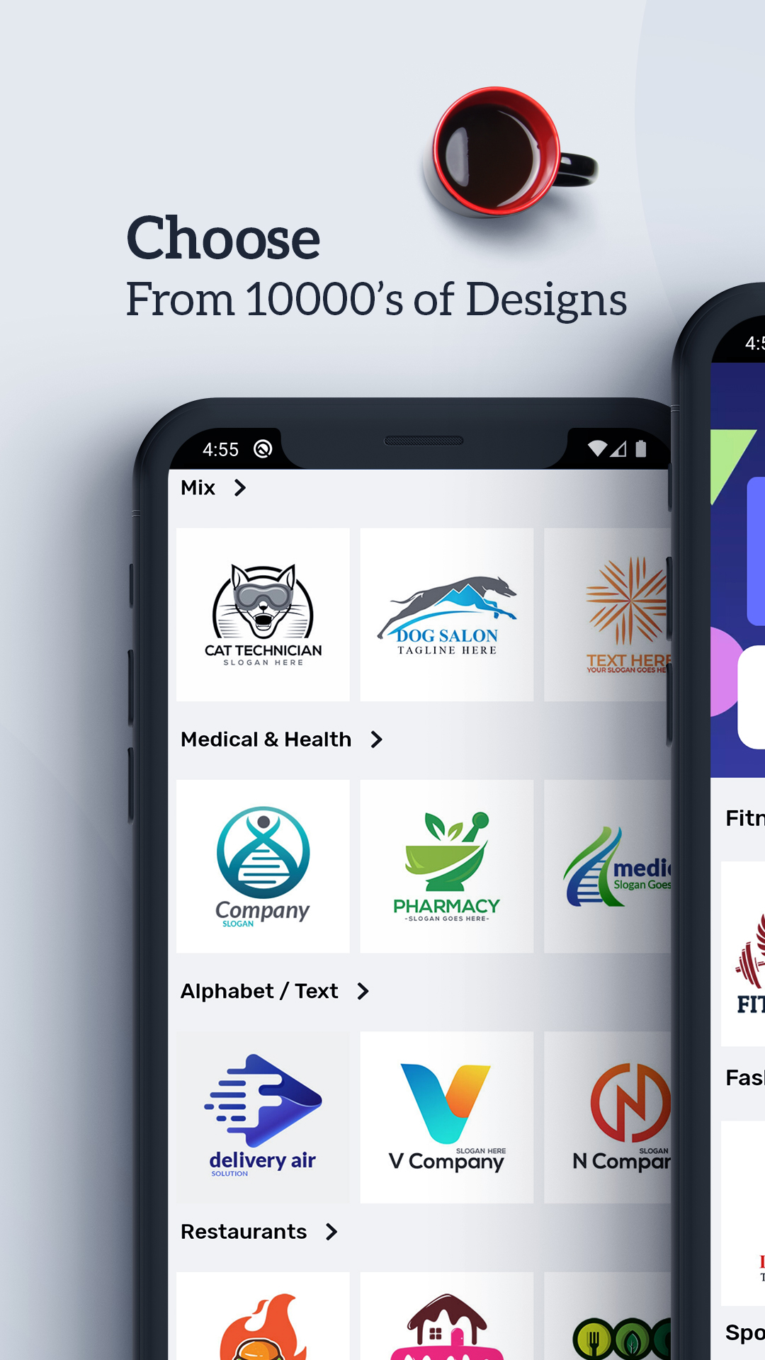 اسکرین شات 2 برنامه Logo Maker & Graphic Design
