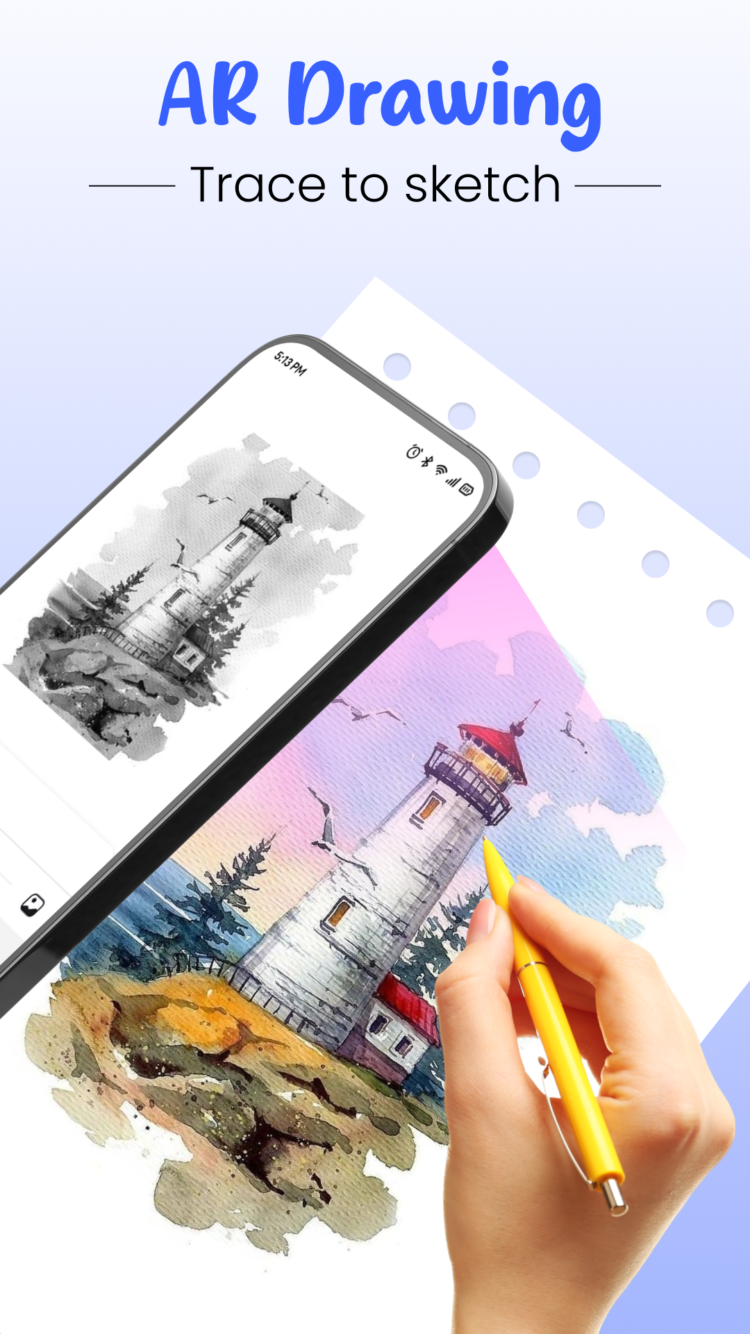 اسکرین شات 2 برنامه AR Drawing Sketch Trace Paint