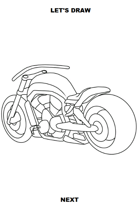 اسکرین شات 4 برنامه Draw Motorcycles: Cruiser