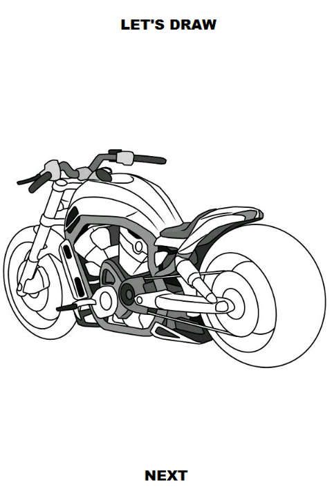 اسکرین شات 5 برنامه Draw Motorcycles: Cruiser