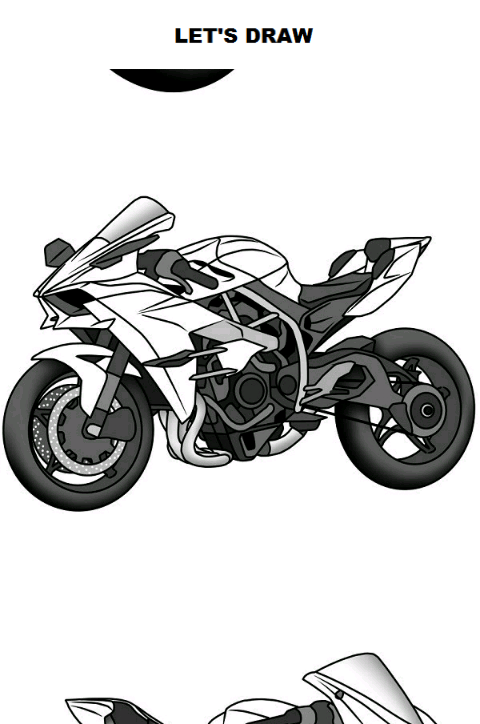 اسکرین شات 1 برنامه Draw Motorcycles: Sport