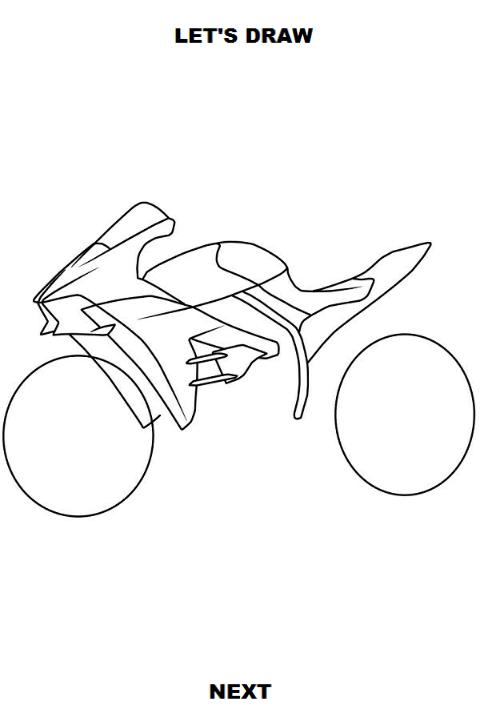 اسکرین شات 3 برنامه Draw Motorcycles: Sport