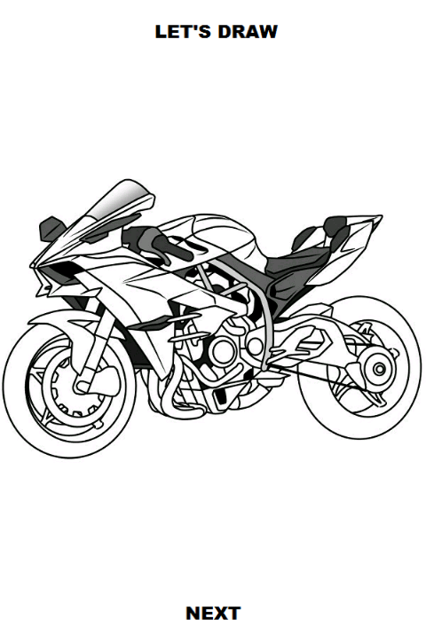 اسکرین شات 5 برنامه Draw Motorcycles: Sport