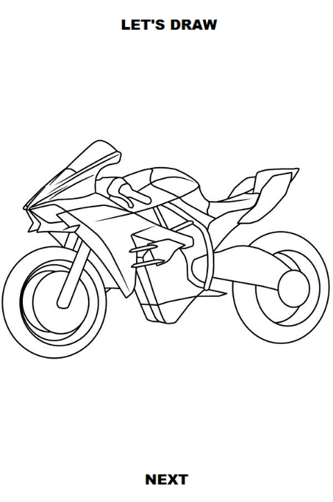 اسکرین شات 4 برنامه Draw Motorcycles: Sport