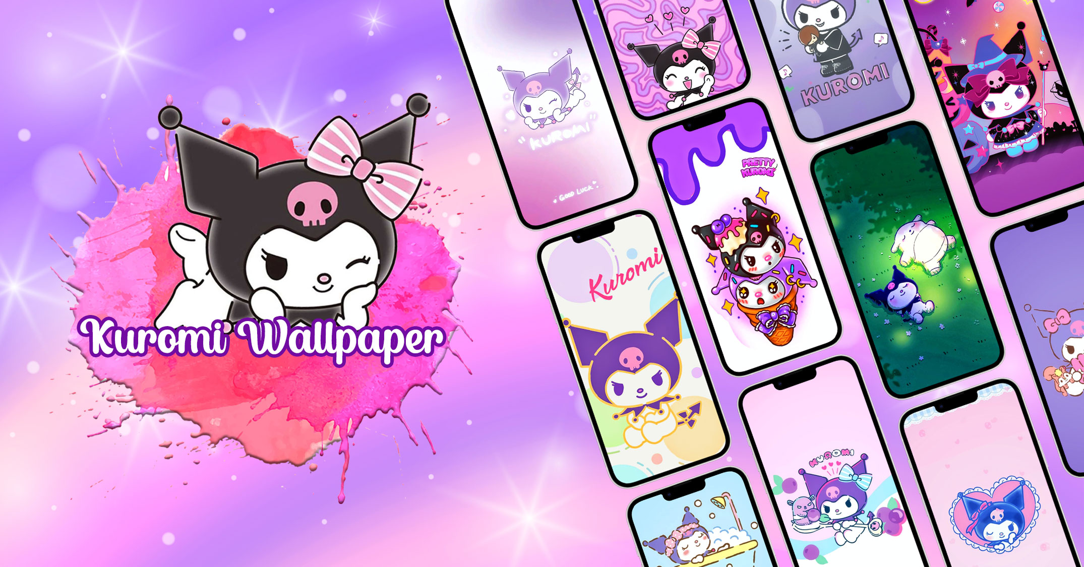 اسکرین شات 1 برنامه Kuromi Wallpaper 4K HD