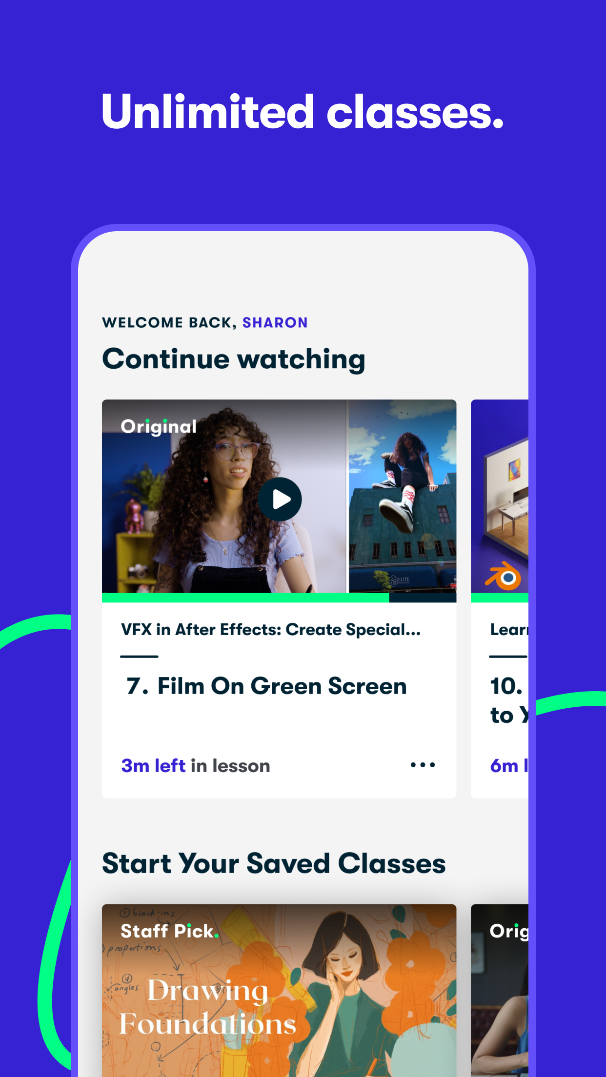 اسکرین شات 2 برنامه Skillshare: Online Classes App