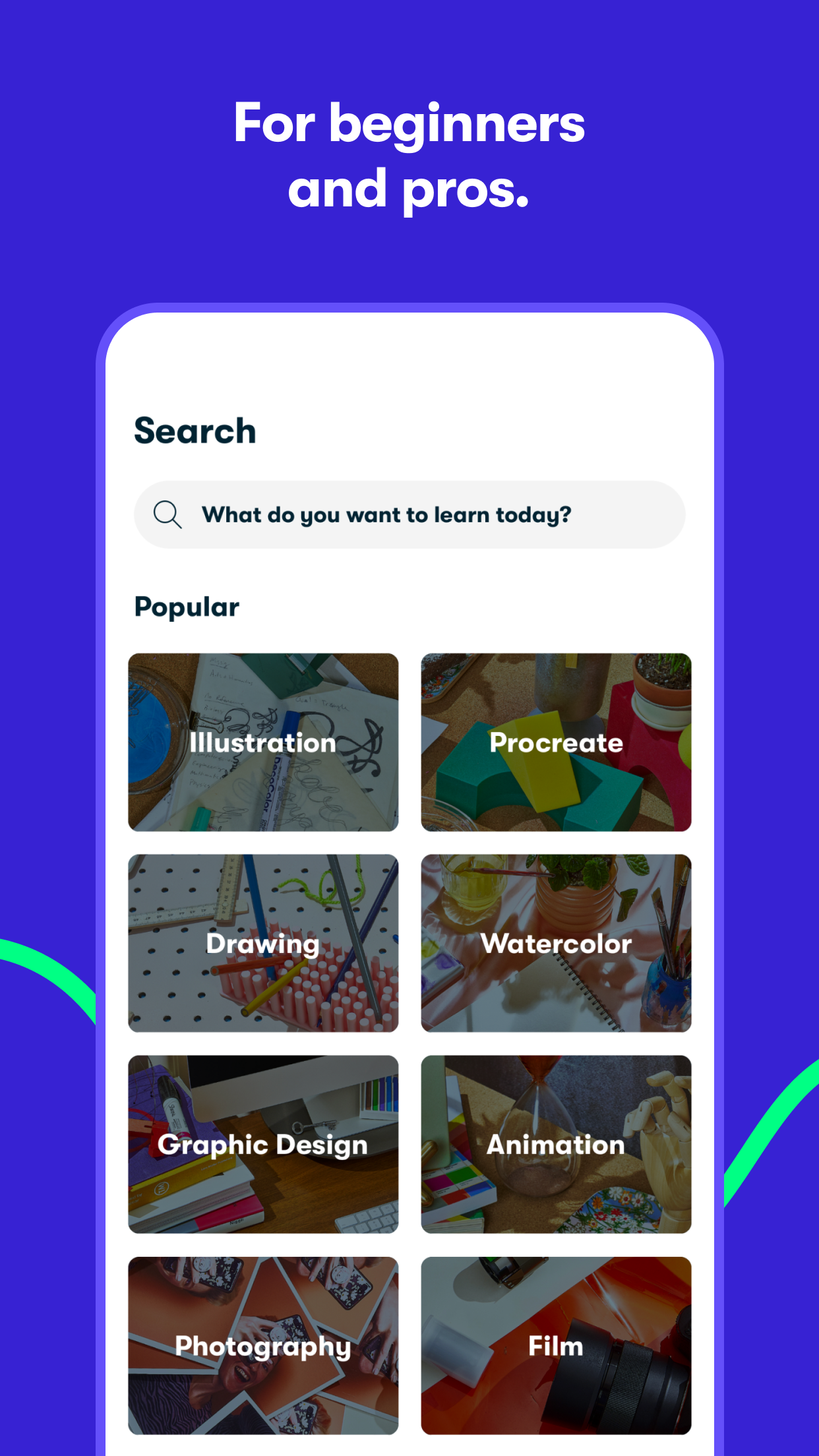 اسکرین شات 3 برنامه Skillshare: Online Classes App