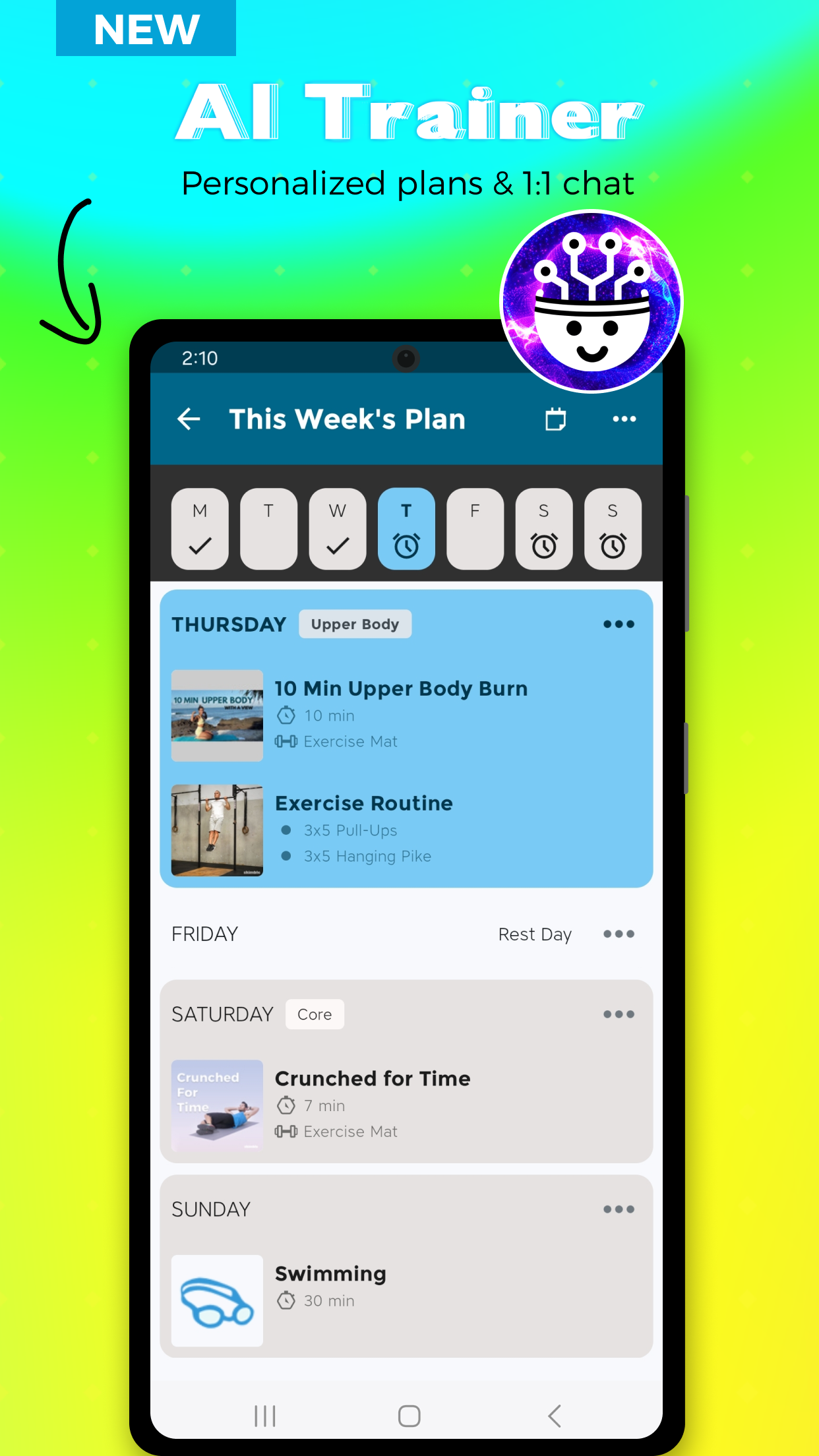 اسکرین شات 5 برنامه Workout Trainer AI