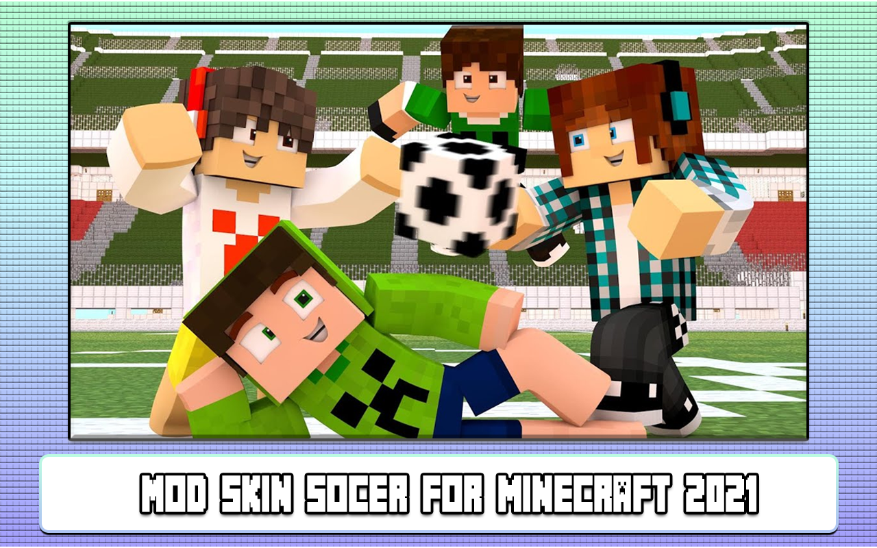 اسکرین شات 5 بازی Mod Skin Soccer for Minecraft
