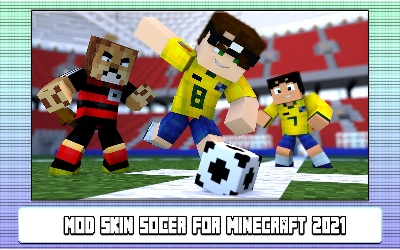 اسکرین شات 2 بازی Mod Skin Soccer for Minecraft