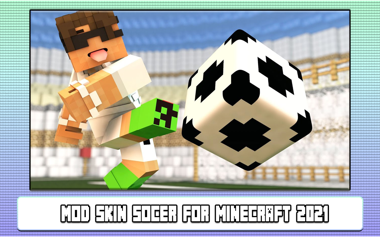 اسکرین شات 4 بازی Mod Skin Soccer for Minecraft