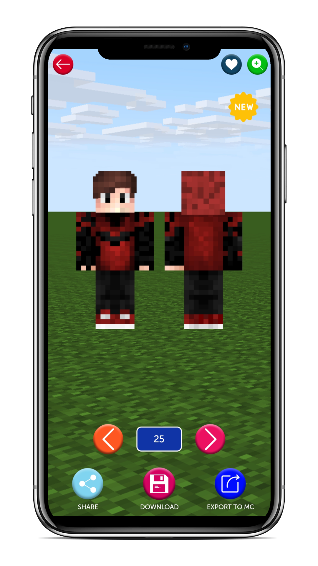 اسکرین شات 2 برنامه PVP Skins for Minecraft PE
