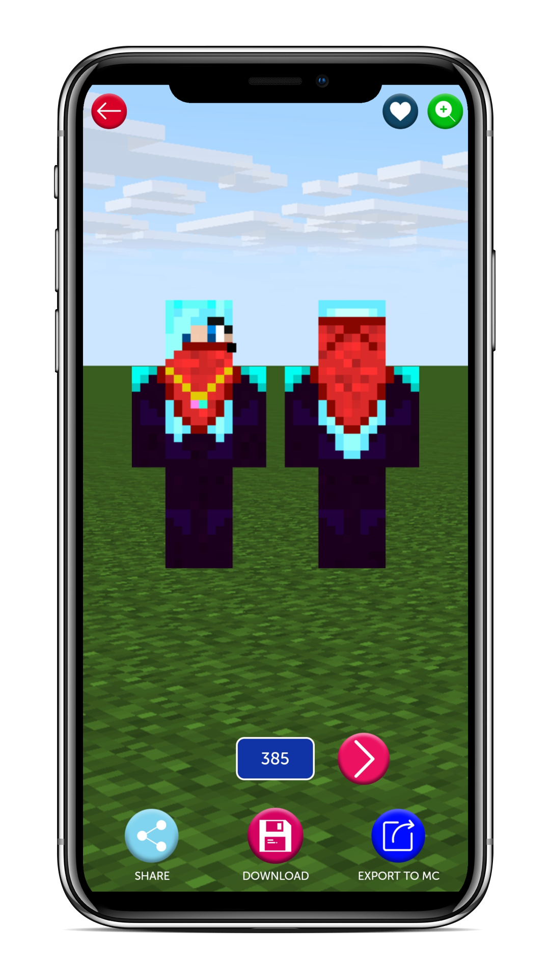 اسکرین شات 4 برنامه PVP Skins for Minecraft PE