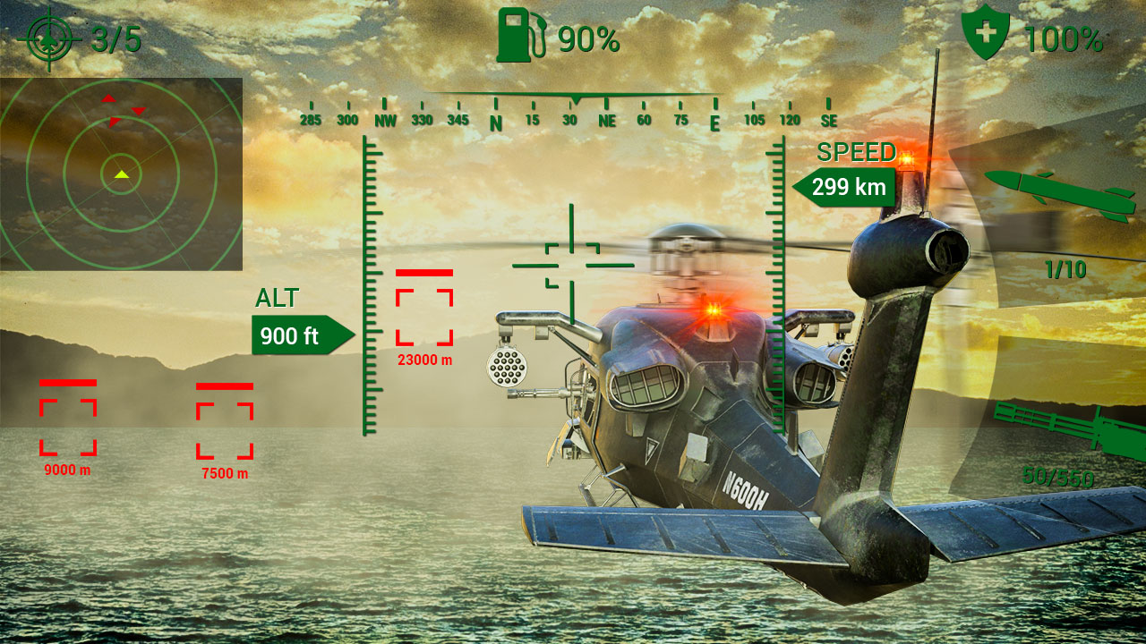اسکرین شات 3 بازی Gunship Heli War - Simulator