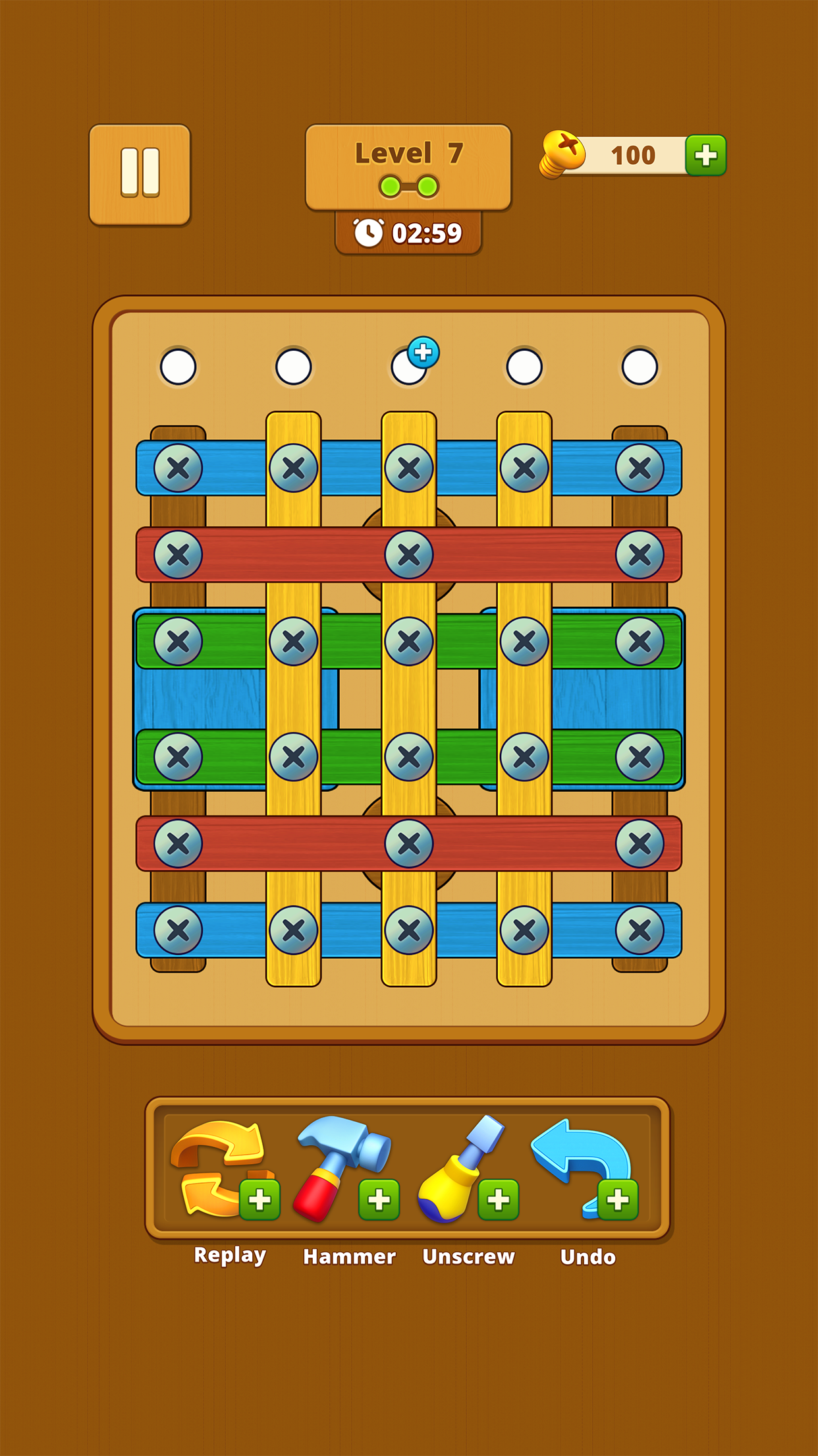 اسکرین شات 2 بازی Screw Wood Nuts : Bolts Puzzle