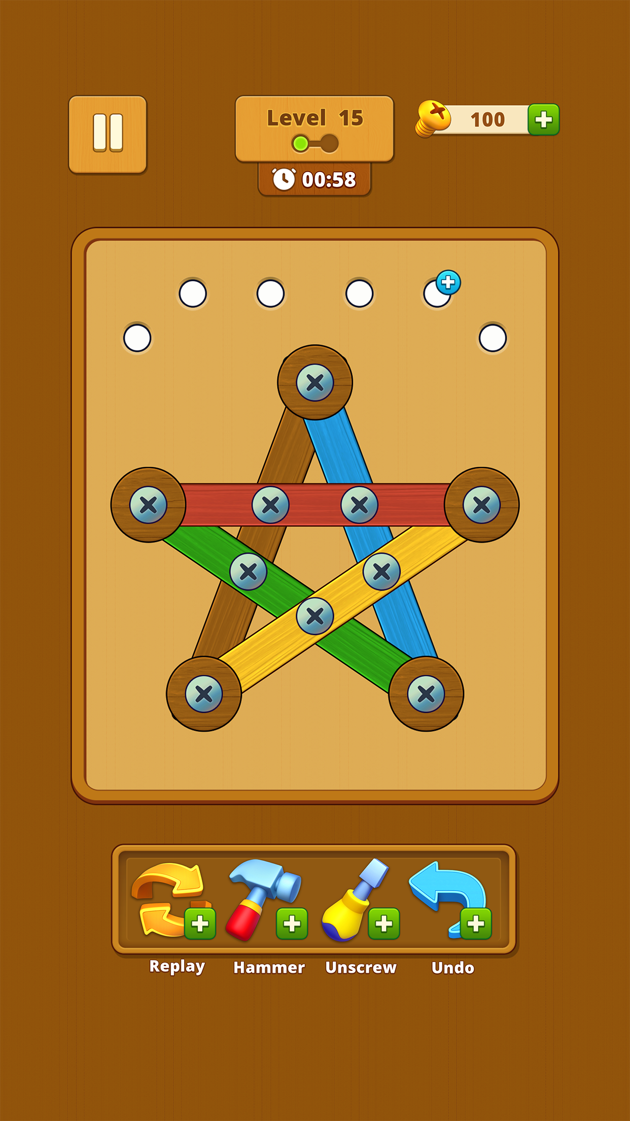 اسکرین شات 1 بازی Screw Wood Nuts : Bolts Puzzle
