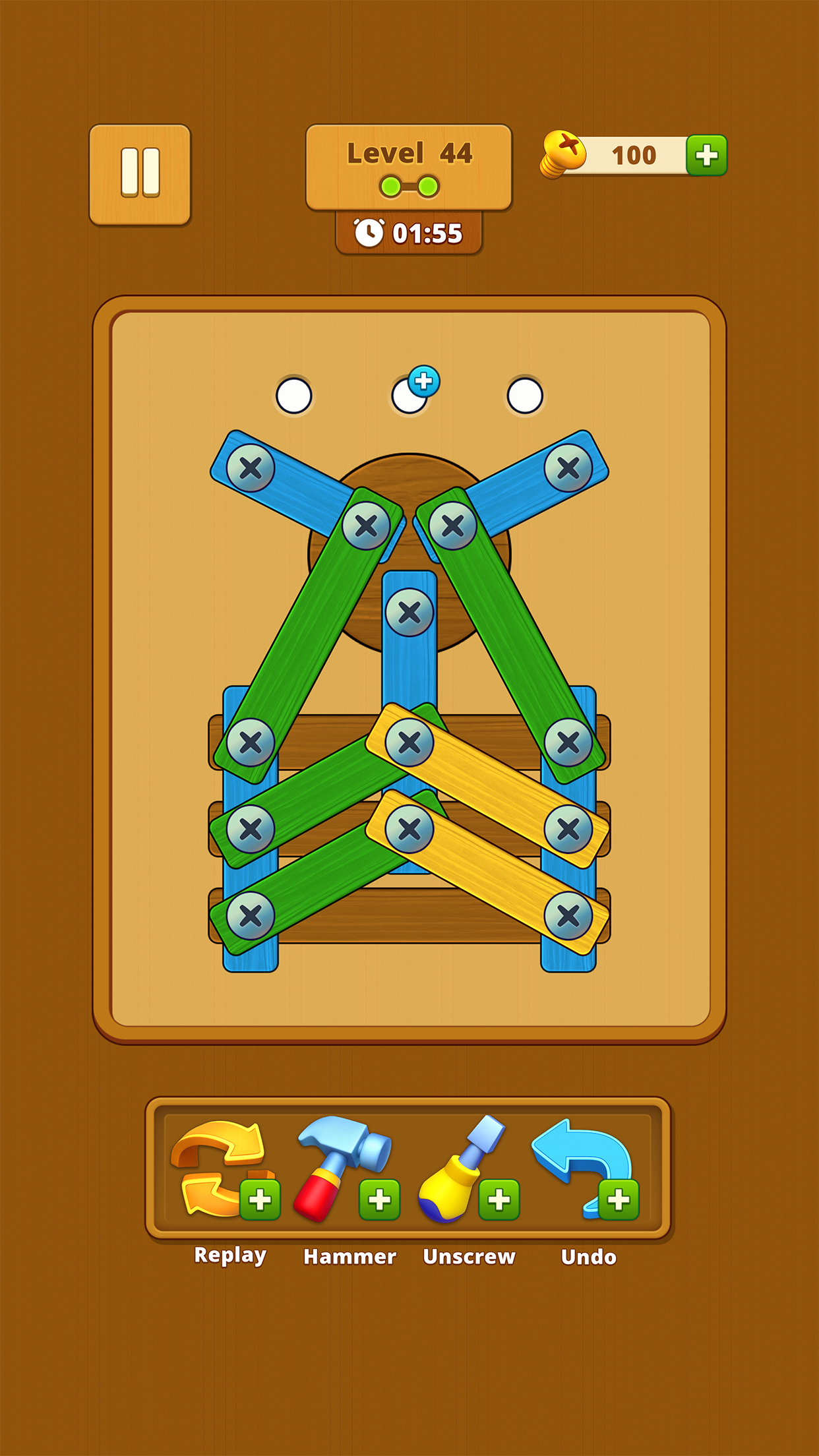 اسکرین شات 3 بازی Screw Wood Nuts : Bolts Puzzle