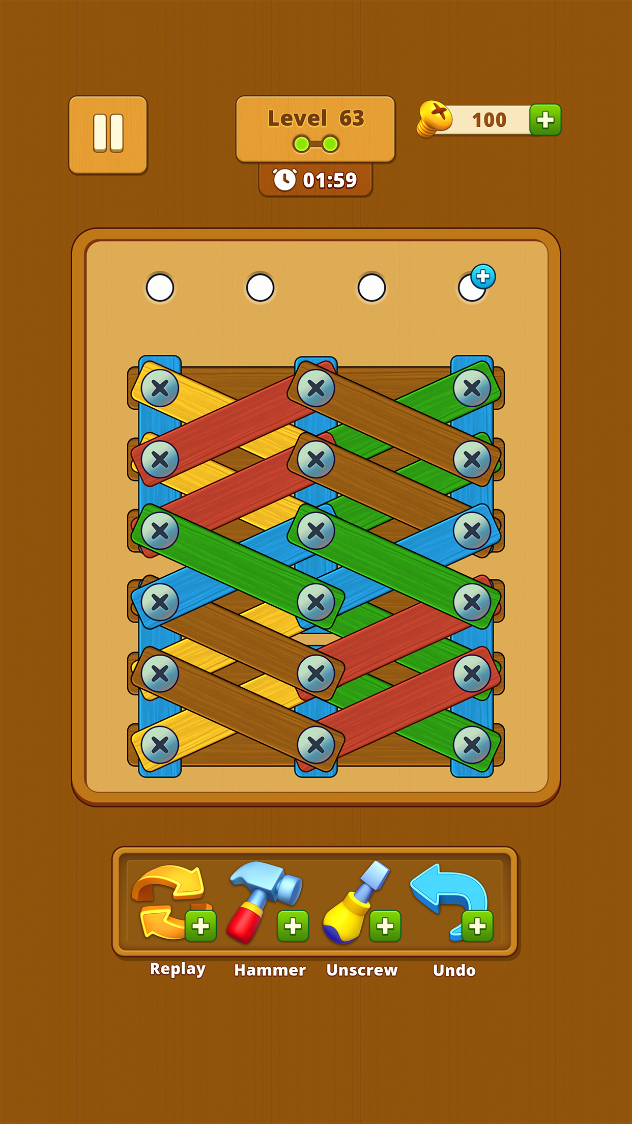 اسکرین شات 5 بازی Screw Wood Nuts : Bolts Puzzle