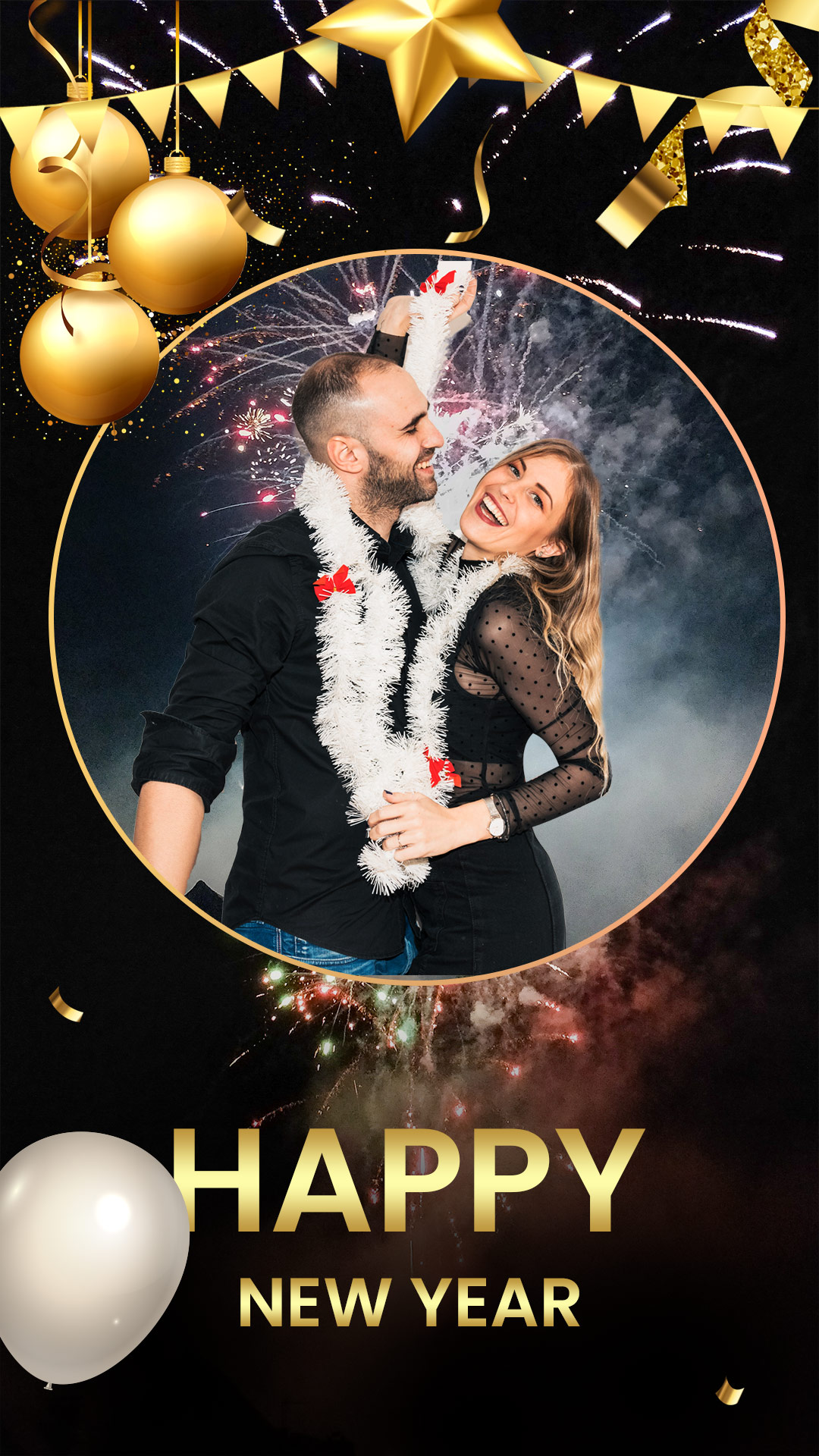 اسکرین شات 3 برنامه New Year Photo Frame & Quotes