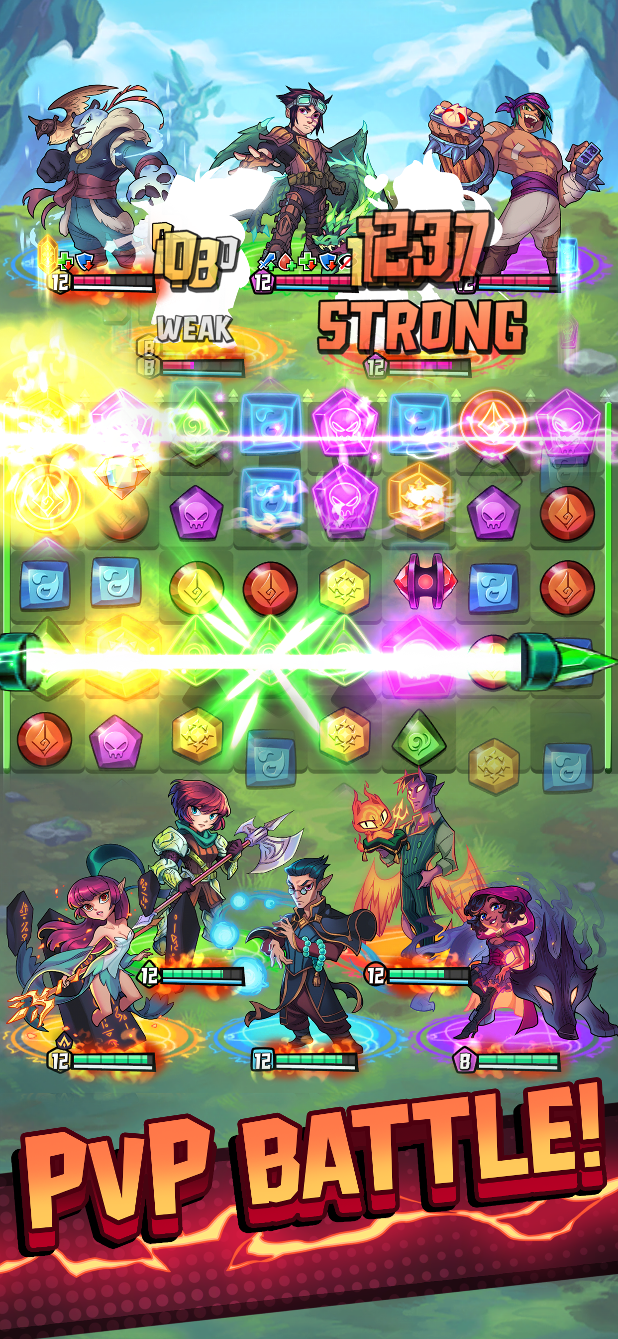 اسکرین شات 1 بازی Puzzle Brawl: Match 3 PvP RPG