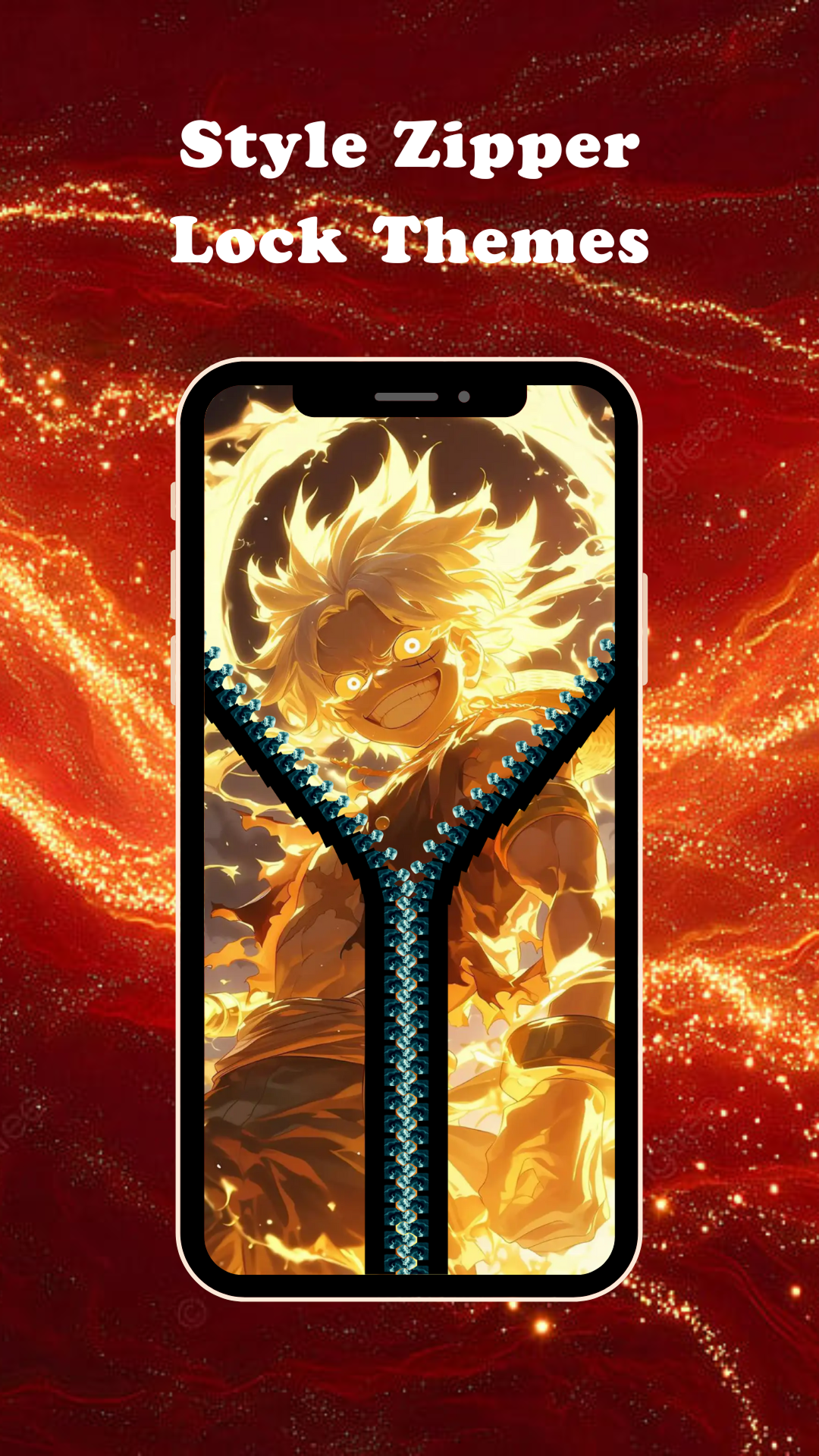 اسکرین شات 2 برنامه Zipper Lock Screen - Zip Style