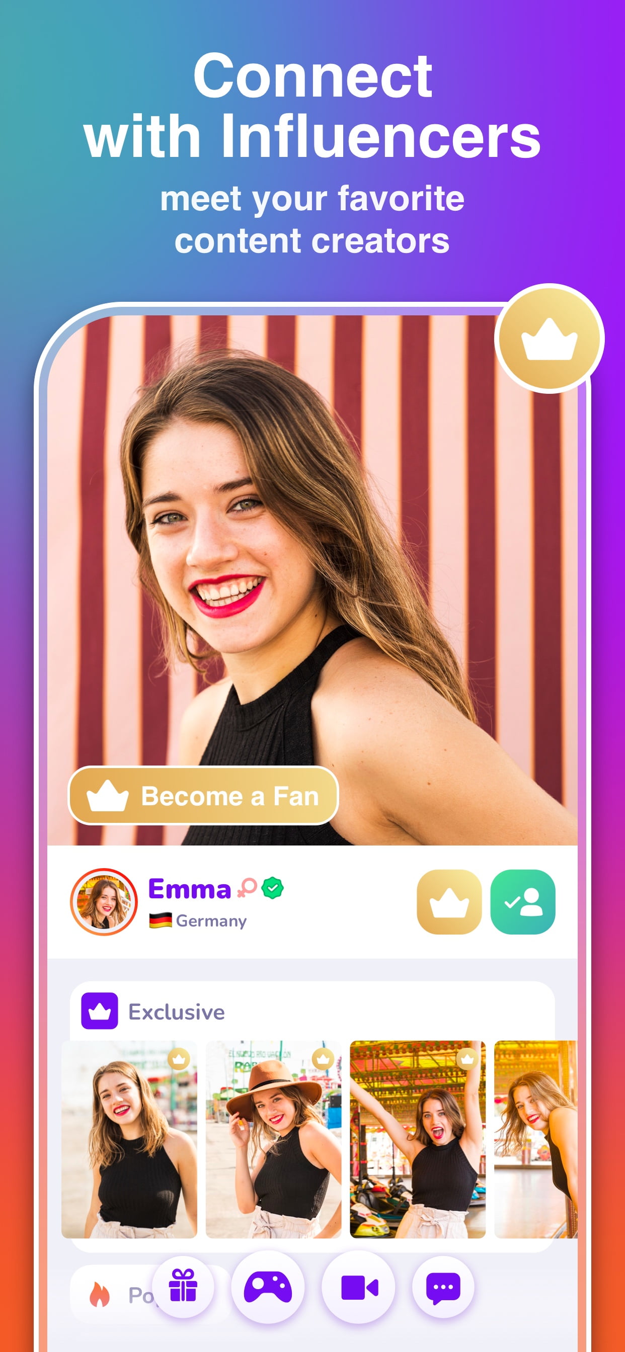 اسکرین شات 4 برنامه Hola - Video Chat, Live Stream