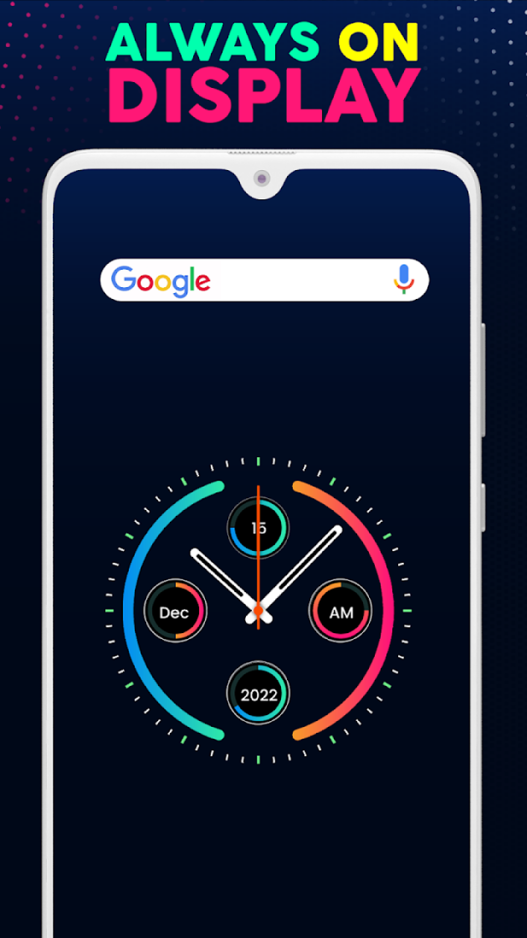 اسکرین شات 3 برنامه Nightstand Clock - Always ON