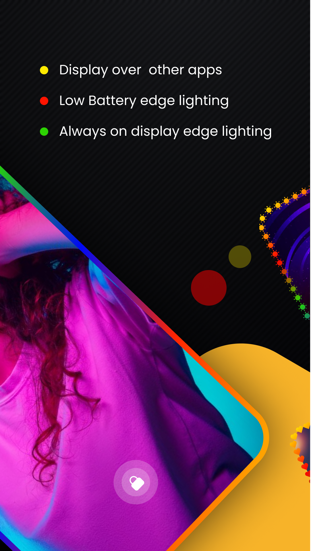 اسکرین شات 2 برنامه Edge Lighting : border Light