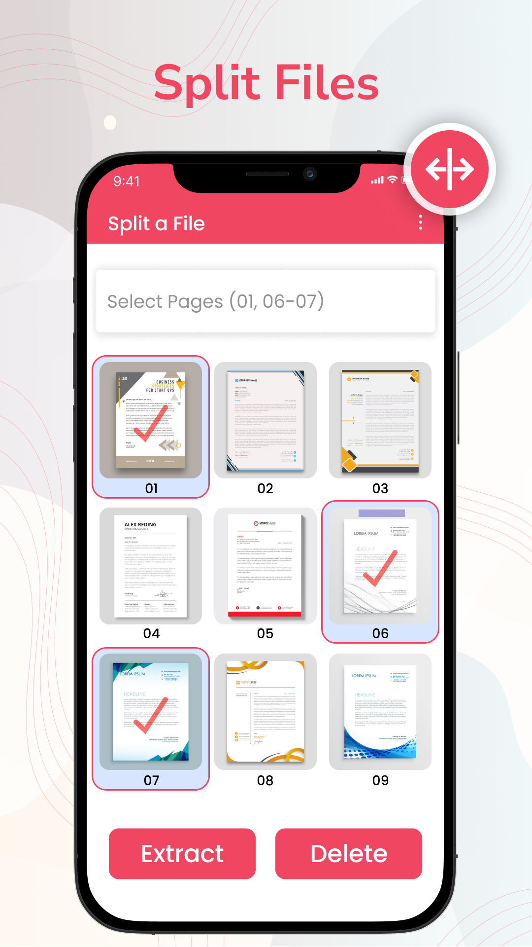 اسکرین شات 4 برنامه Split & Merge PDF files