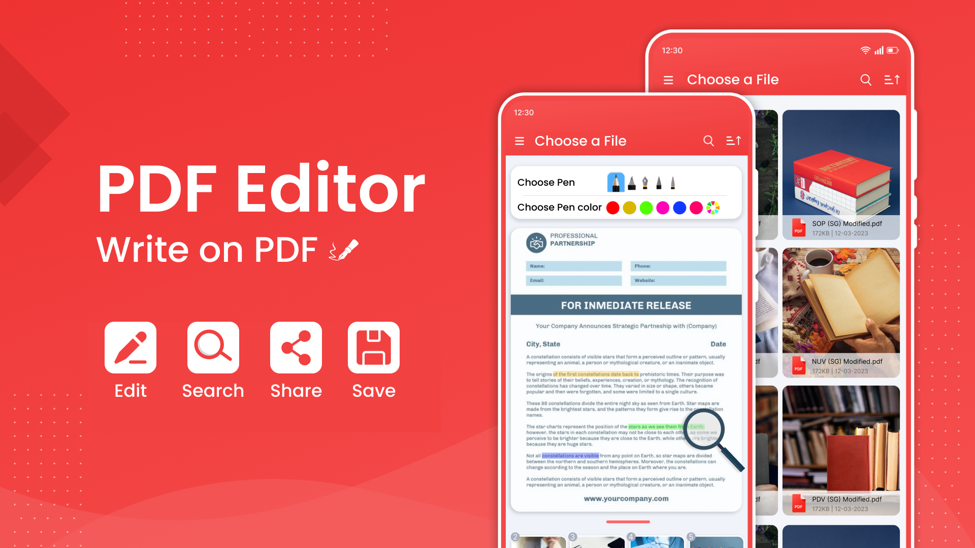 اسکرین شات 1 برنامه PDF Editor: Write on PDF