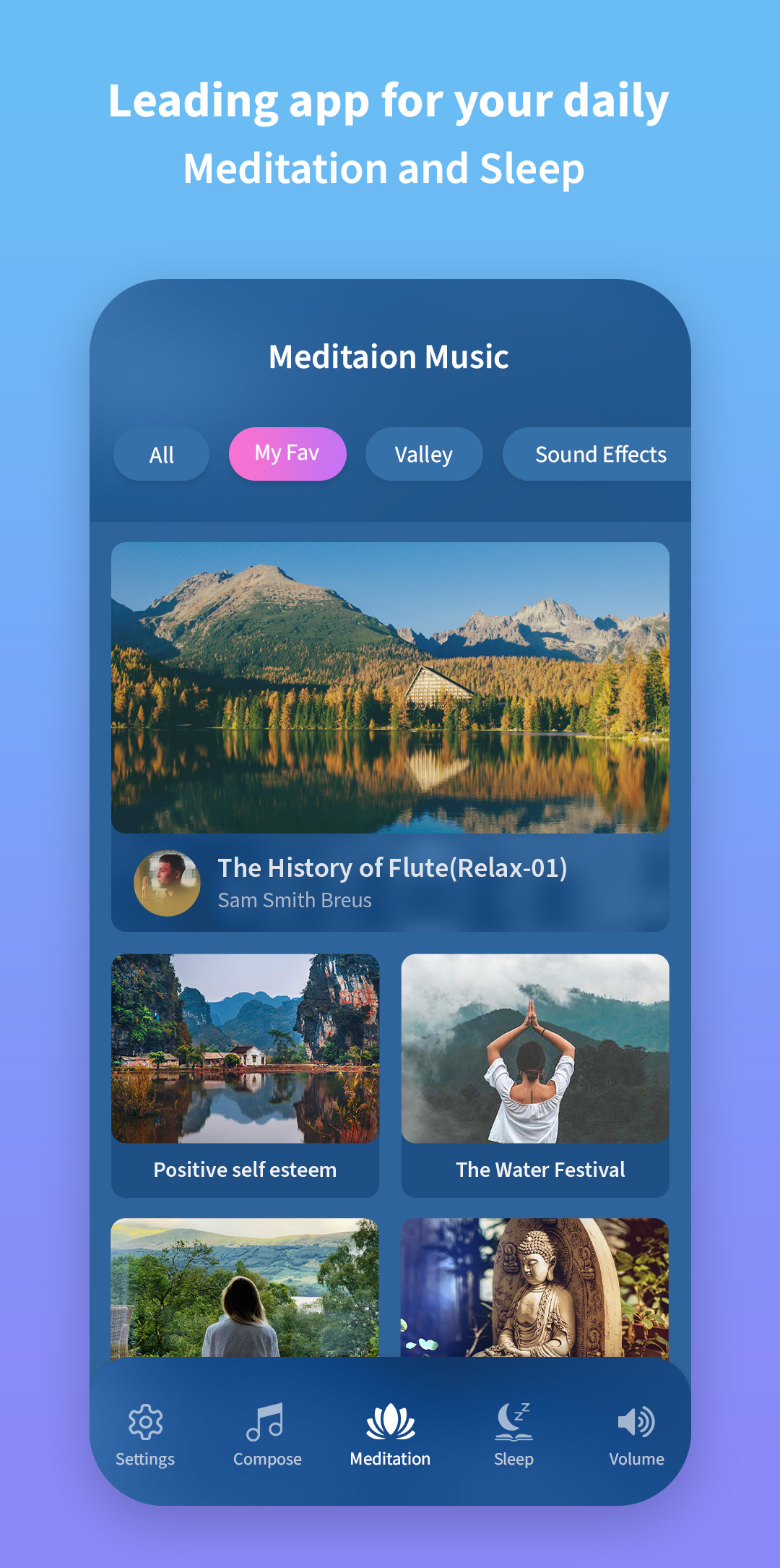 اسکرین شات 5 برنامه Meditation & Sleep Companion